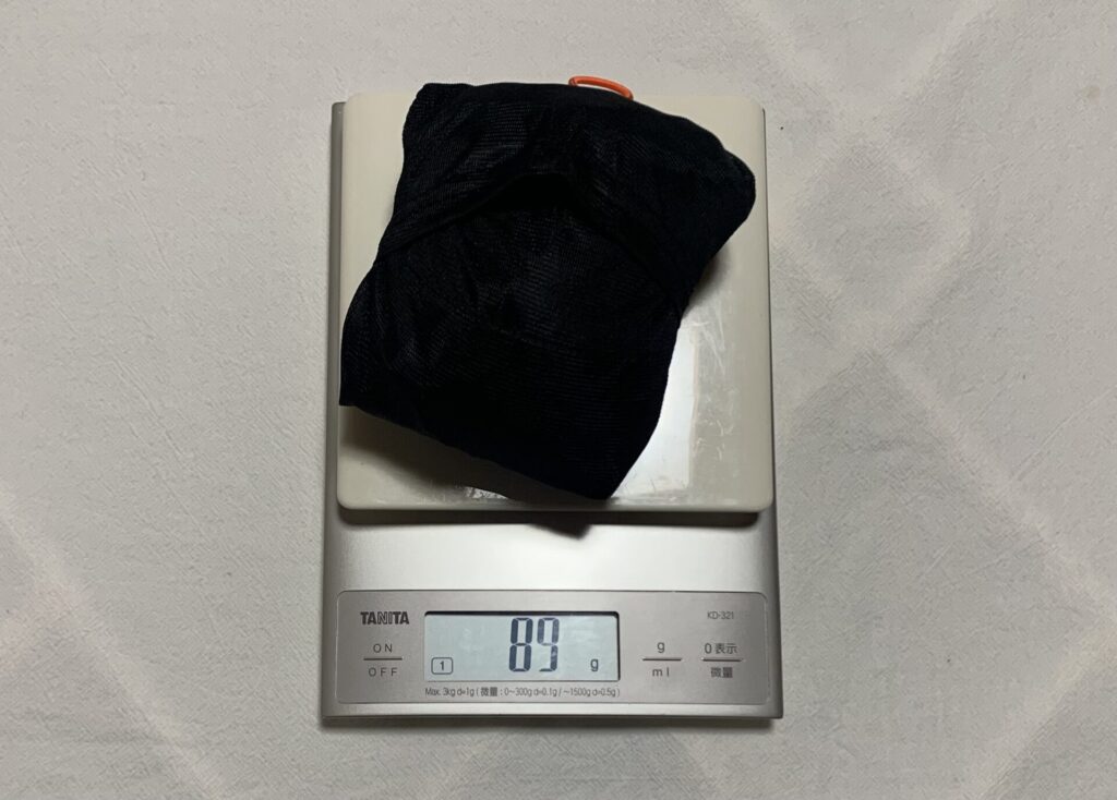 ワークマン リペアテック超軽量×遮熱半袖ワークシャツMサイズの重さは89ｇ